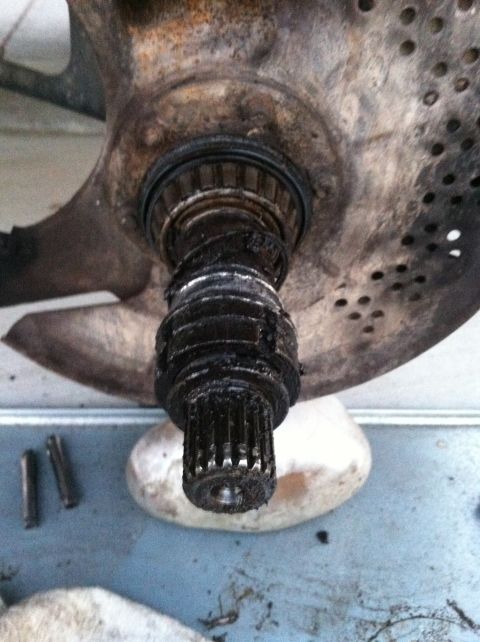 1989 Ford Bronco - After rying to remove the spindle nuts and no budge, I figured the spindle was trashed also.