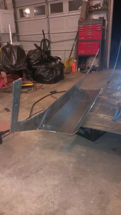 1995 Ford Bronco - Custom metal fabrication in progress inside a garage.