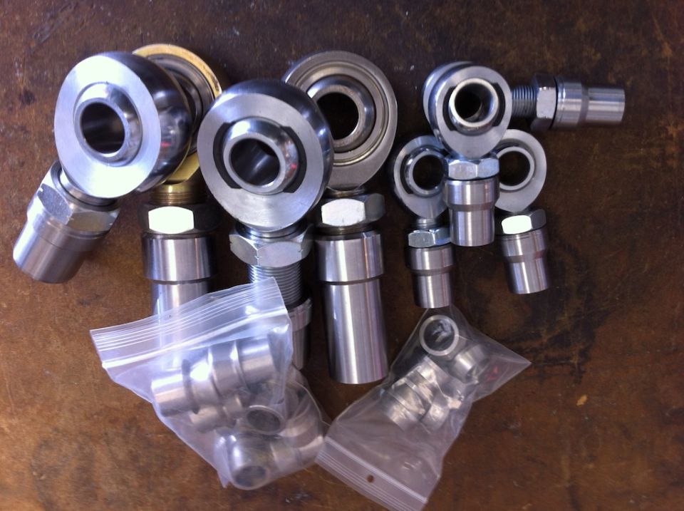 Assortment of rod ends and bearings