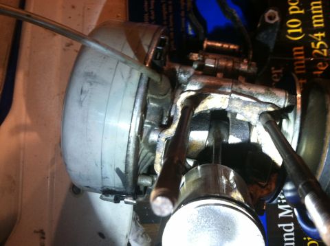 1981 Garelli Rally Sport - A close-up view of internal moped engine components, possibly undergoing repair or maintenance.