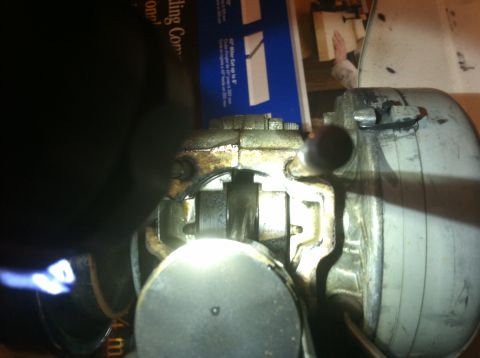 1981 Garelli Rally Sport - This image shows a close-up view of internal engine components, likely a piston and connecting rod.