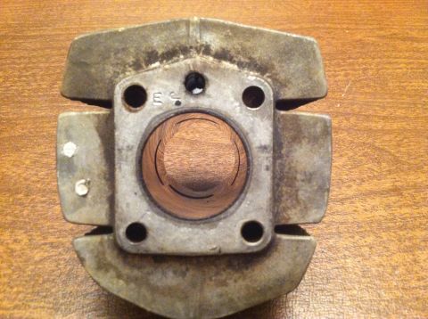 1981 Garelli Rally Sport - A motorcycle cylinder part is shown, with visible markings and internal bore detail.