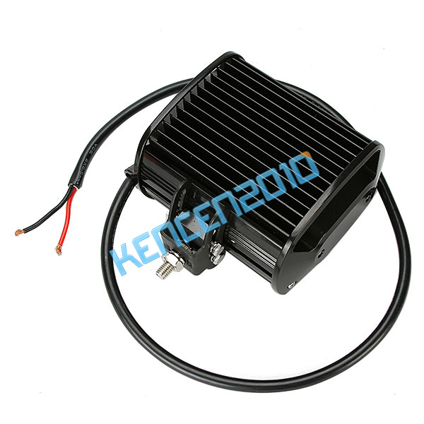 Black LED light bar with visible wiring and mounting bracket