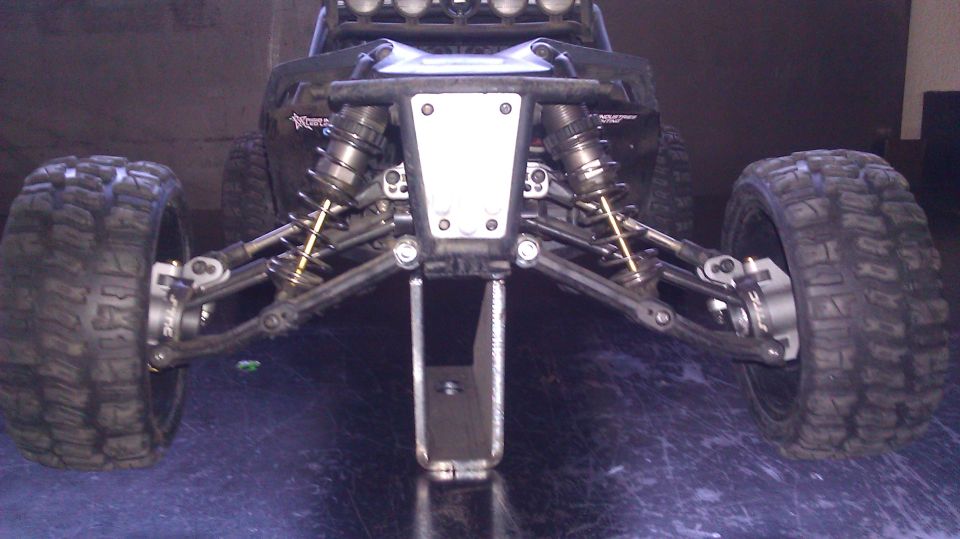 Front suspension and tires of a remote control car