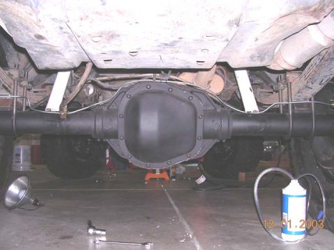 1994 Ford Bronco - no more shock anchors to slow me down. the 10.25 is a big axle though. 40's would be very nice. I also bent all new brakelines, moving the…