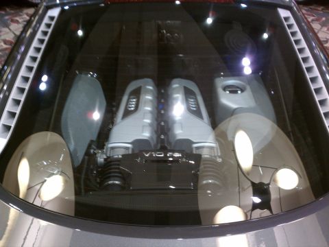 1998 Toyota Camry - The V10 FSI engine is visible through the rear glass of this vehicle.