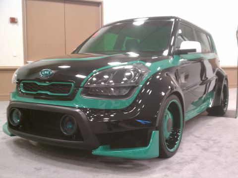 1998 Toyota Camry - Customized Kia Soul with aggressive body kit and two-tone paint scheme.