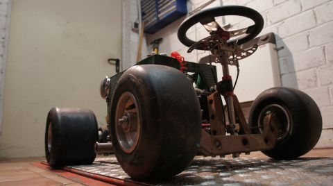 1973 Ford Ranchero - This custom-built go-kart features a unique frame and large racing tires.