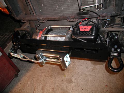 2001 Ford Excursion - Winch tray is completely assembled with winch completed and operational. I had to undo the tow hooks to put the bumper on because they must…