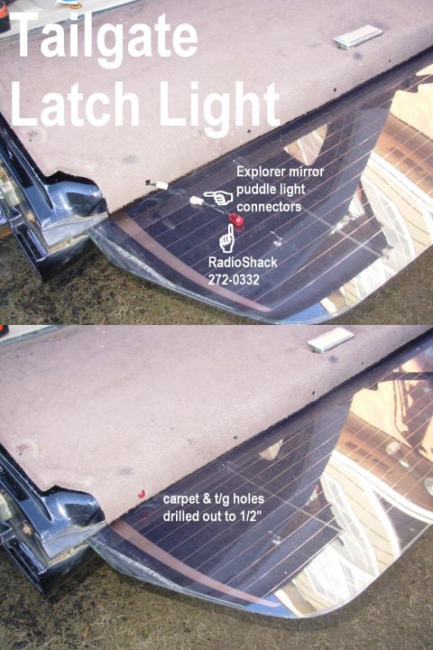 1983 Ford Bronco - Tailgate Latch Light indicates that the latch is not fully closed when attempting to operate t/g window motor. IF THE IMAGE IS TOO SMALL, c…