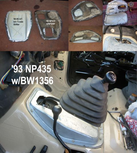1983 Ford Bronco - Since the NP435 wasn't offered when the BW1356 shifter was moved to its own hole in the body, I had to make my own tunnel cover for it. I m…