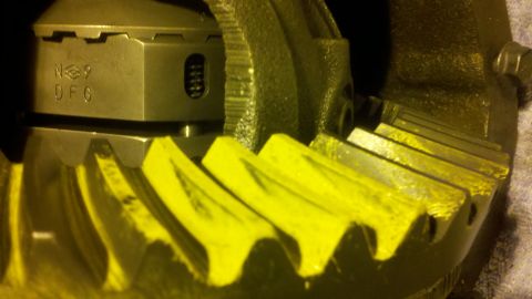1996 Ford Bronco - Close-up view of internal gears within a vehicle's differential assembly.