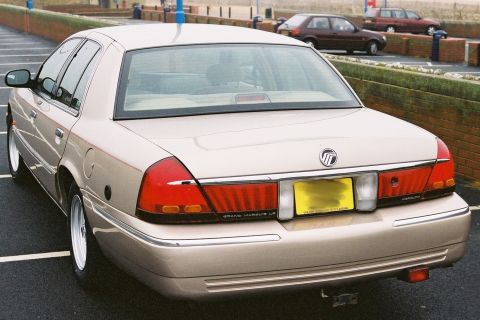 1998 Mercury Grand Marquis - Ugly towbar and more ugly fog light.