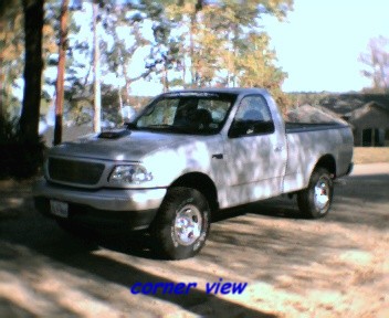 2000 Ford F-150 - This is a silver 2000 Ford F-150 pickup truck parked on a dirt road.