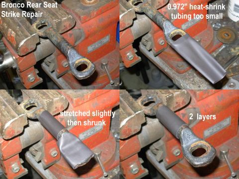1983 Ford Bronco - The insulator commonly wears off the rear seat strike, so to reduce noise, it must be replaced. 1" heat shrink tubing is probably the…