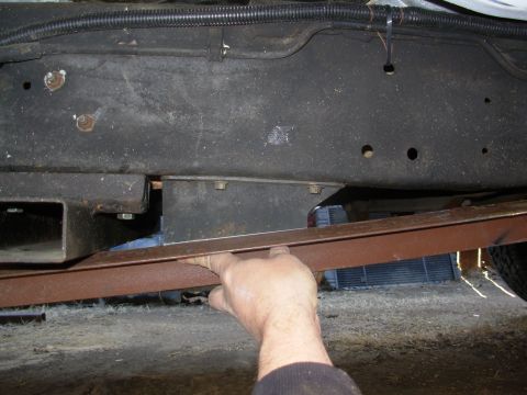1983 Ford Bronco - With the clocked t-case, this skidplate is almost worthless, so I'm using its legs to mount my fabricated skidplate, which will run between…