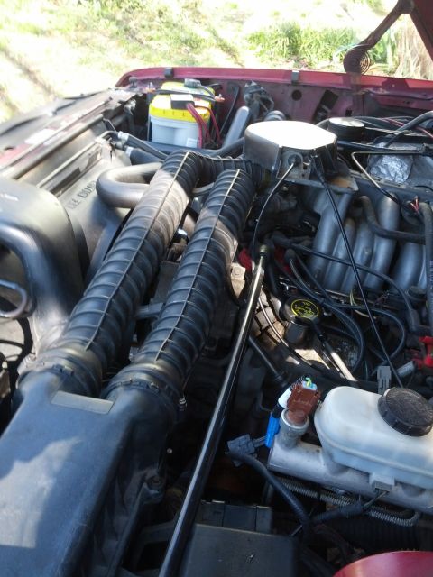 1995 Ford Bronco - Before cleaning and cold air intake.