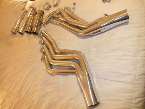 2003 Ford Crown Victoria - Full polished header and exhaust kit with primary tubes, tips and band clamps