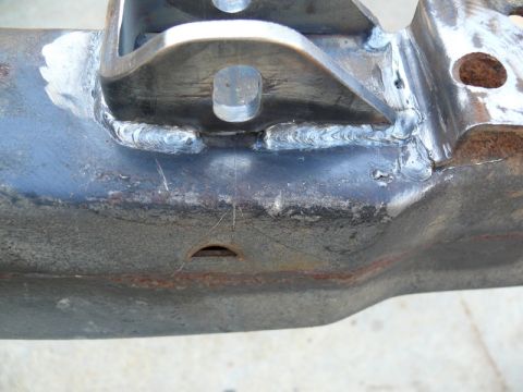 1976 Chevrolet Corvette - This image shows a close-up view of a welded metal frame component, likely from a vehicle's chassis.