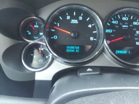 2008 GMC Sierra 3500 - Dashboard of a 2008 GMC Sierra 3500 displays odometer reading of 80,394 miles.