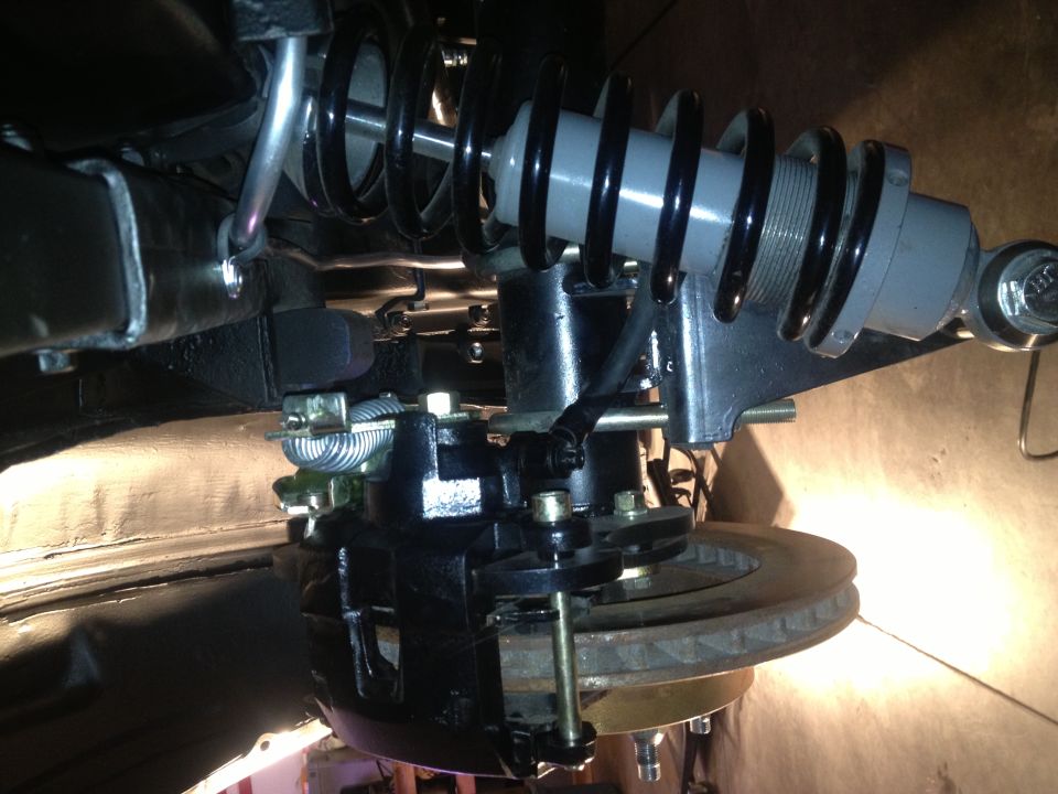65 Mustang cadillac metric caliper and ebrake drivers side