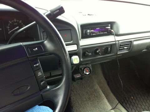 1992 Ford F-150 - Here is how it looks under the dash. It is right in sight for me, I can read it easily and I didn't have to move the trailer brake controll…