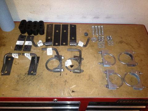 1965 Ford Mustang - 65 Mustang flowmaster american thunder 2.25\\" kit with stainless tips hardware kit