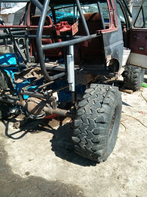 1986 Ford Bronco - This 1986 Ford Bronco is being modified for off-road use with a custom roll cage and suspension.
