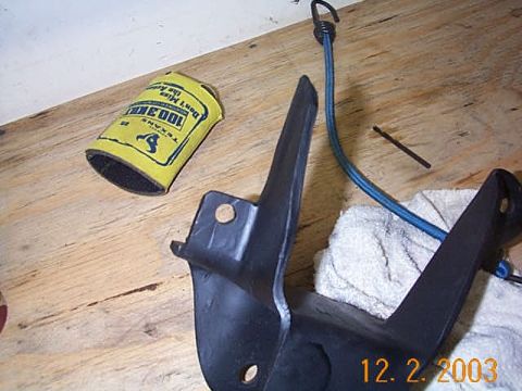 1986 Ford Bronco - This is how I modified the rearward hangar.
