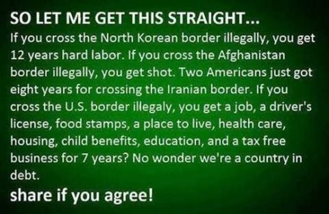 1989 Ford Bronco - Meme discusses perceived differences in consequences for illegal border crossings into various nations.