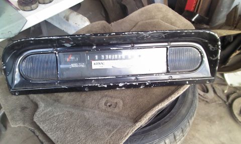 1967 Ford F-100 - Dashboard instrument cluster from a 1967 Ford F-100, a speedometer and fuel gauge.