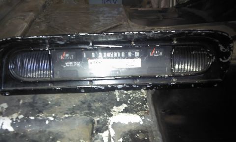 1967 Ford F-100 - Instrument cluster from a truck, showing speedometer and fuel gauge.