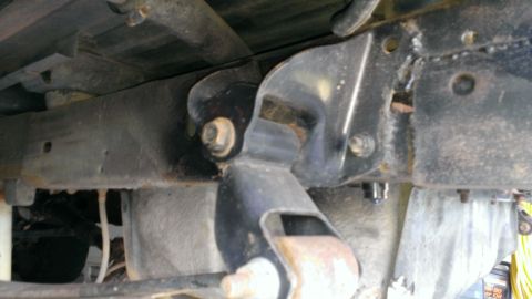 1994 Ford Bronco - Underbody view of the suspension components on a 1994 Ford Bronco.