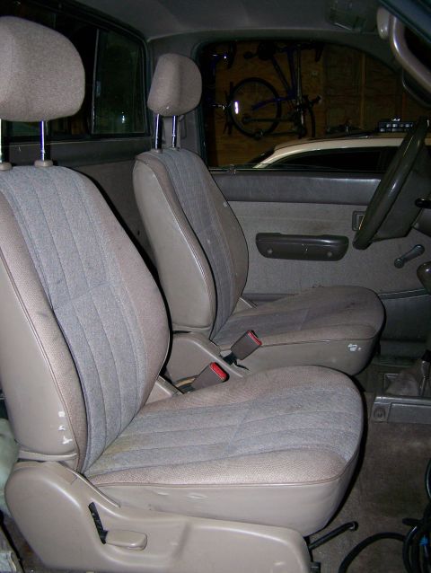 1988 Suzuki Samurai - Interior view of a truck's front seats, showing the driver and passenger seats.