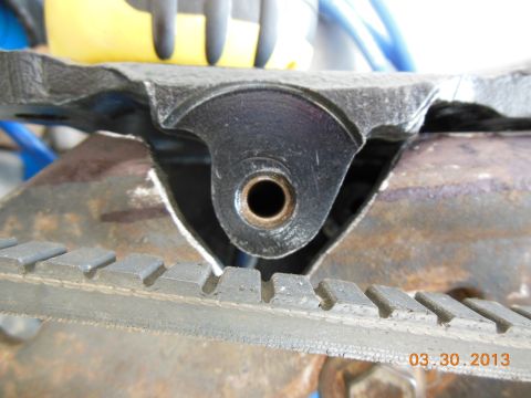 1979 Ford F-150 - Close-up of a vehicle engine component with a ribbed belt, dated 03/30/2013.