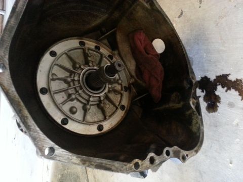 1994 Ford Bronco - Close-up of a transmission torque converter and pump assembly, likely removed for repair or inspection.