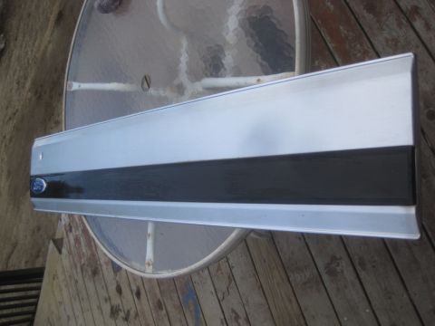 1993 Ford Bronco - Door trim piece from a 1993 Ford Bronco, a blue oval Ford emblem.