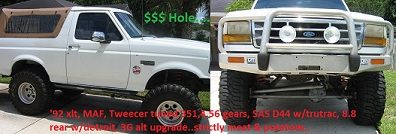1992 Ford Bronco - This 1992 Ford Bronco is modified with a lift kit and off-road tires.