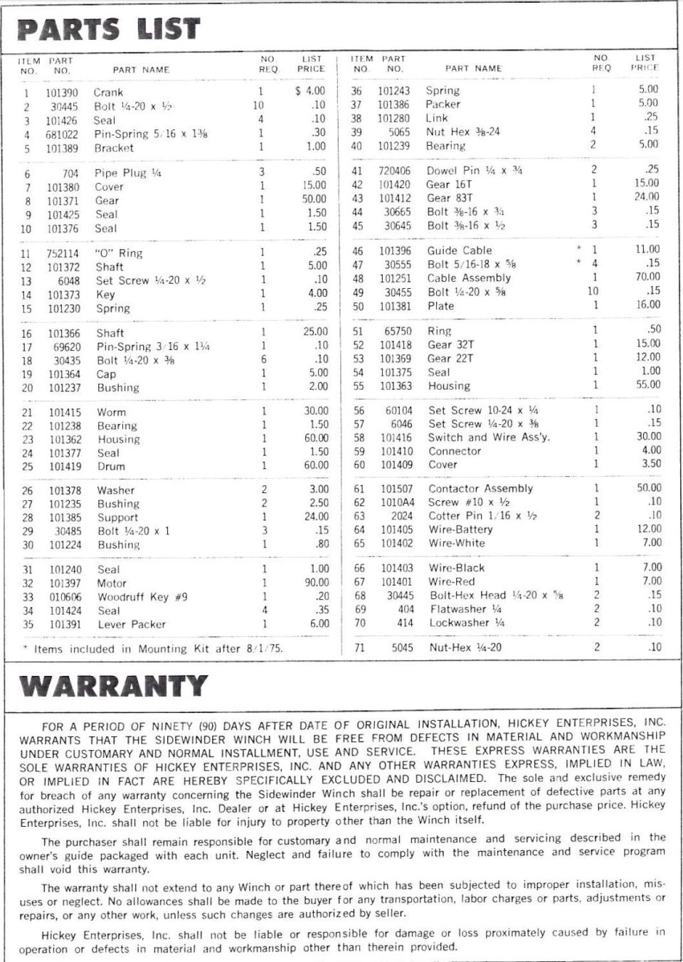 Hickey Sidewinder II winch owner's manual
IF THE IMAGE IS TOO SMALL, click it.