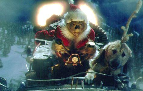 1996 Ford Bronco - The Grinch and his dog Max travel through a snowy landscape in a sleigh.