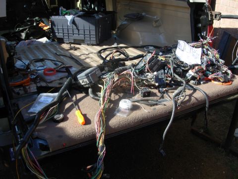 1983 Ford Bronco - Ugh... Lots of wiring mods in the engine bay harness, and the wires are LOOOOOOONG!