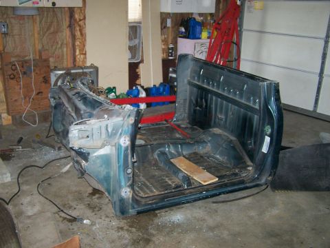 1988 Suzuki Samurai - This vehicle chassis appears to be undergoing significant modification or repair.
