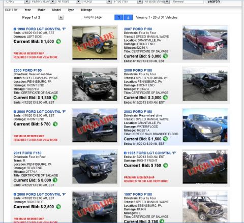 2007 Ford F-250 - 2007 Ford F-150 pickup truck with front-end damage is listed for auction.
