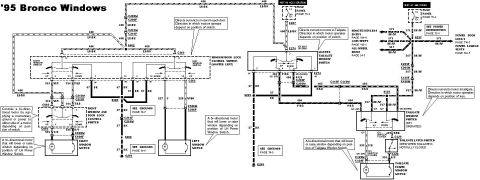 1983 Ford Bronco - 95 EVTM Power Windows IF THE IMAGE IS TOO SMALL, click it. '80-97 similar. The notation for the R window switch is inaccurate: the switch a…
