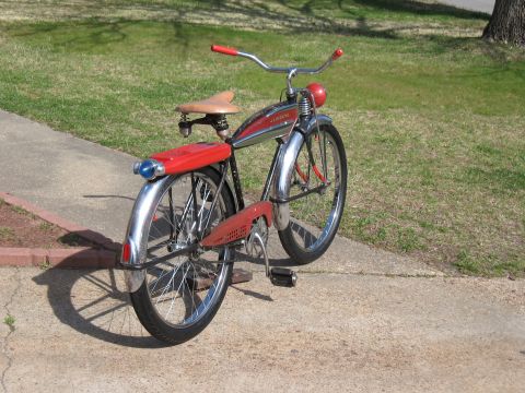 1994 Ford Bronco - This vintage bicycle features a distinctive red tail light and chrome fenders.