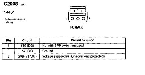 2007 Ford Crown Victoria - here is the connector view of the 98-04 interlock also used on sport models 05-07, pin 3 is powered in run and will need to be connected to…