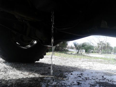 1988 Ford Bronco - draining the fluids so I can pull my motor. don't think there should be 2 gallons of clean water inside my oil
