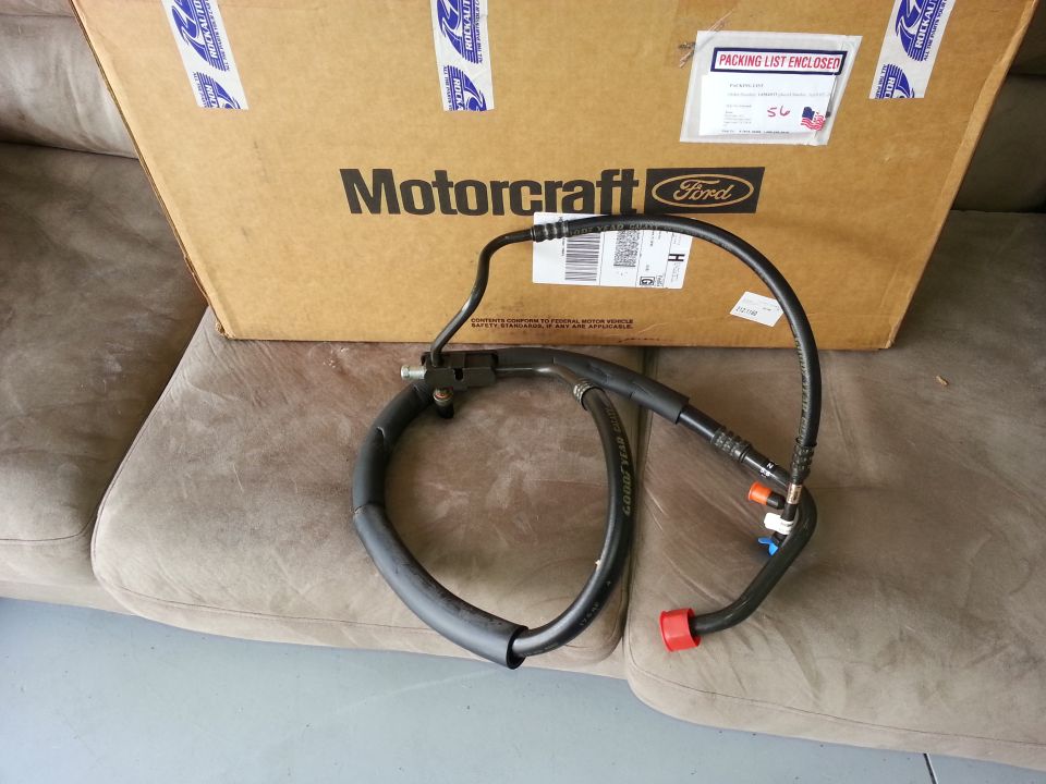 AC hose assembly with Motorcraft Ford box