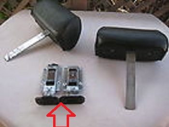 1973 Ford Ranchero - Car headrests and seatbelt buckles are shown, possibly for a 1973 Ford Ranchero.