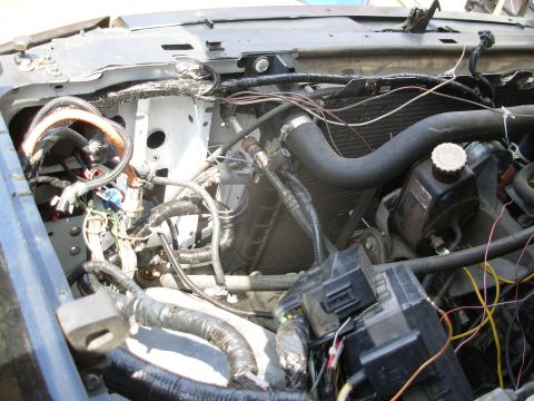 1983 Ford Bronco - I started with the section across the condenser to make sure the plastic guides for the core support were spaced right, and although they'r…